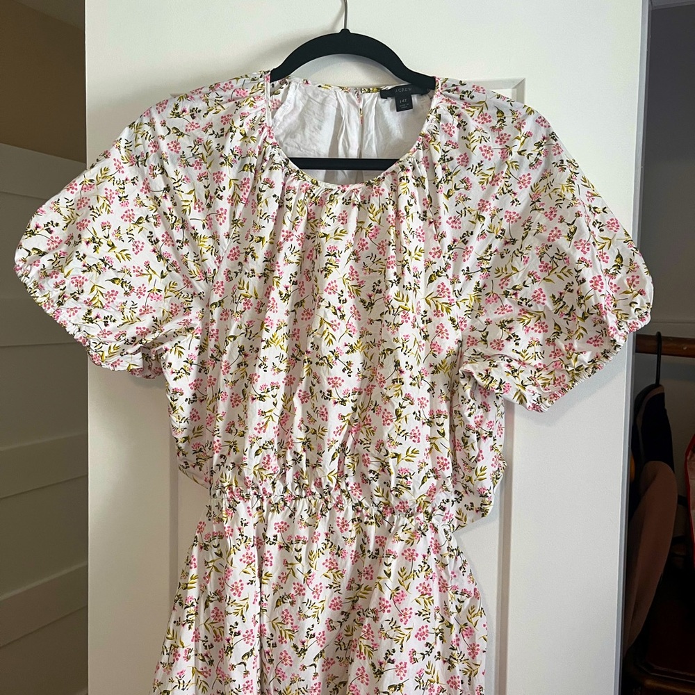 J Crew Puff Sleeve Open Back Maxi Size 14T